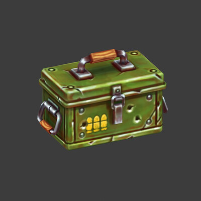 Hand-Painted Ammo Crate