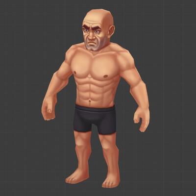 3d Hand-Painted Character. BodyType 💪STRONG💪