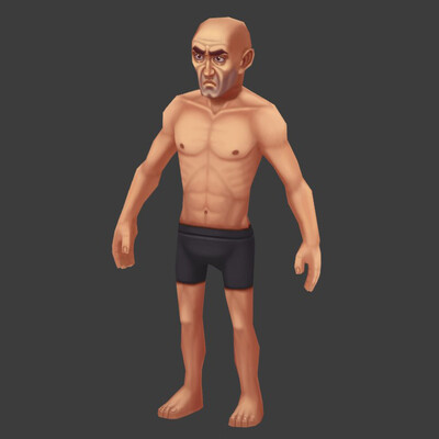 3d Hand-Painted Character. BodyType LEAN