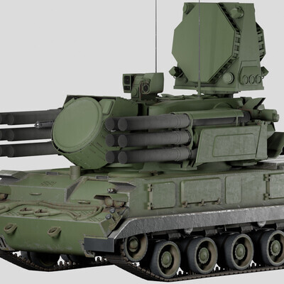 Pantsir-S1-S2 Missile System Lowpoly