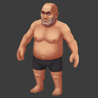 3d Hand-Painted Character. BodyType 🪨 BULKY 🪨