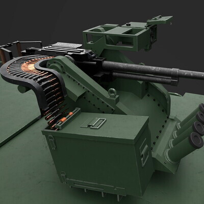 Robotic machine gun module with remote control Arbalet