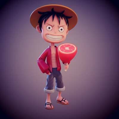 Stylized Luffy Fan Art