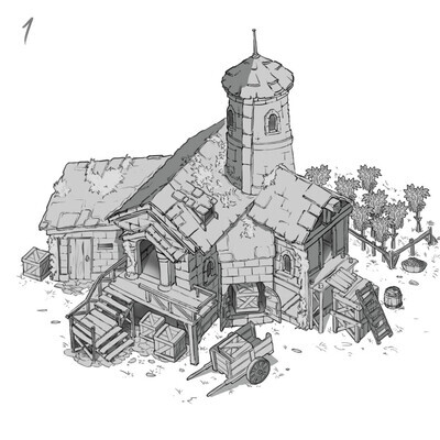 Medieval Storage Buildings — Concept Art