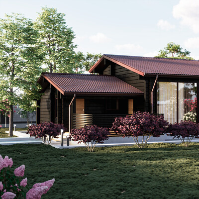 Visualization of a residential cottage