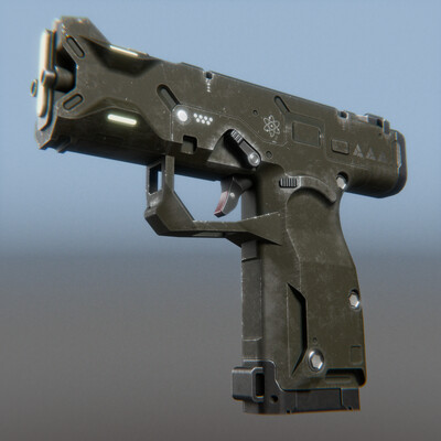 Sci-fi handgun