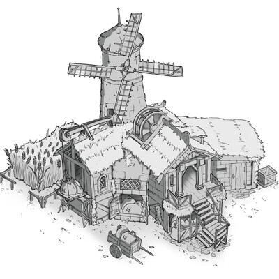 Medieval Rural Millhouse Concept