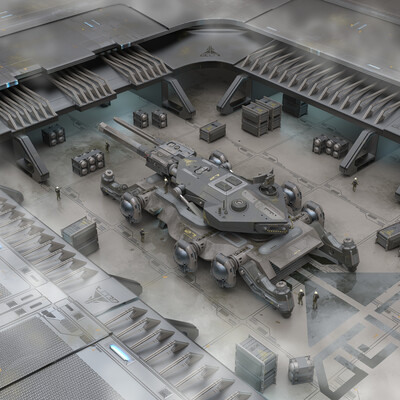 A platform-mounted weapon with jet engines