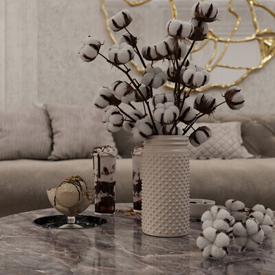 3D visualization of the second floor hall