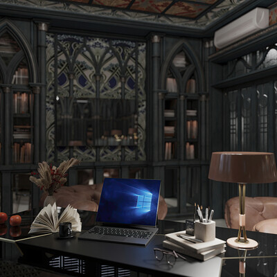 3D visualization of an English-style cabinet