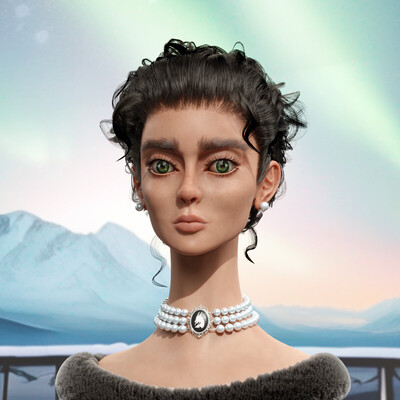 3D Art Winter girl