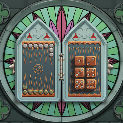 Table for game in backgammon