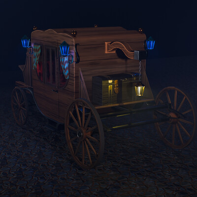 stylized carriage