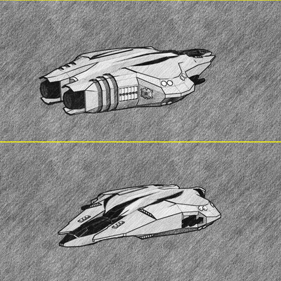 Concept art of spaceships.