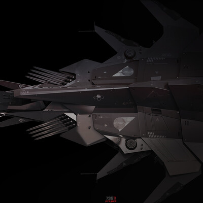 Сoncept models spaceship and cannon  for "STAR CONFLICT"