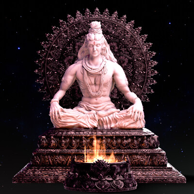 Shiva — meditation candle holder