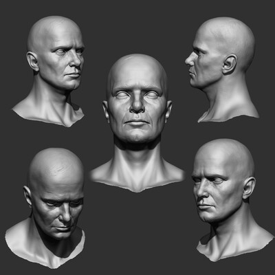 Sculpture of a man's head