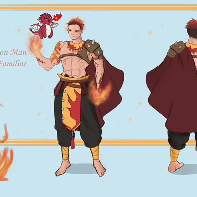 Fire Man and his familiar