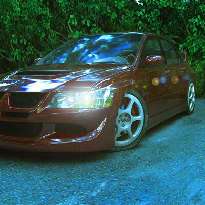 Mitsubishi Lanser Evo 7 kustyi!