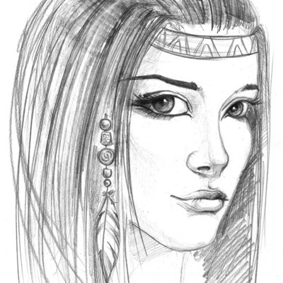 Sketch devushka