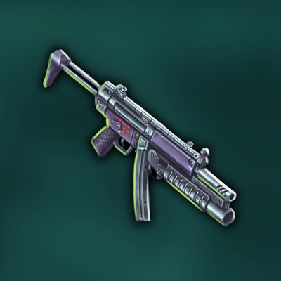 Hand-Painted H&K MP5 from Half-Life 1