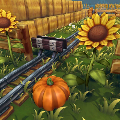 Hand-Painted Pong 3d FarmLand Game Assets!