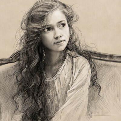 Soft Beauty in Pencil — Digital Drawing Time-Lapse
