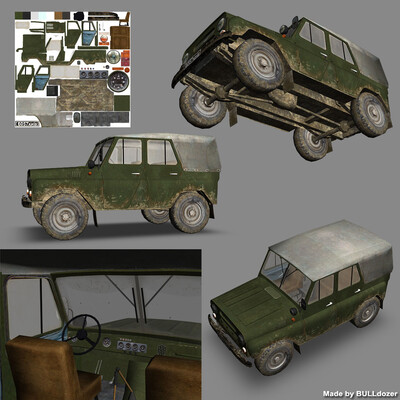 UAZ-3151 Low Poly