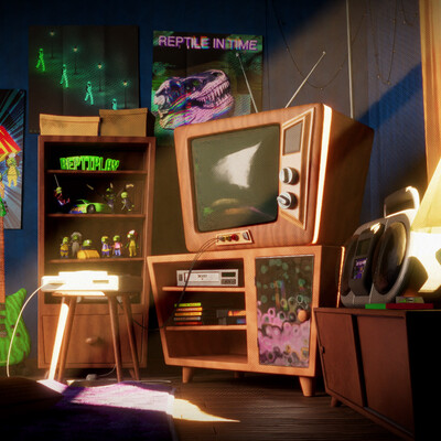 Retro gaming room ReptiPlay [CYCLES]