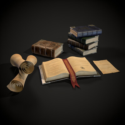 A set of 3d books