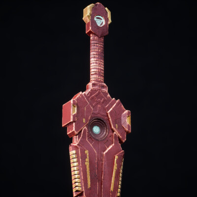 Sword for Hulkbuster Fan 3D model concept [Game Ready]