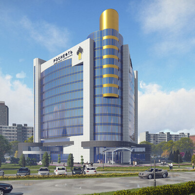 Visualization of an office building in Lumion