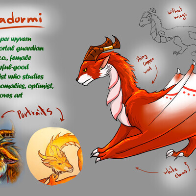Reference (concept art) of the original character (dragon)