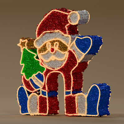 New Year's Eve installation with Santa Claus