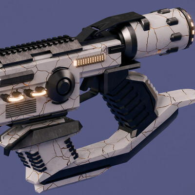 Sci-fi weapon blaster of the future