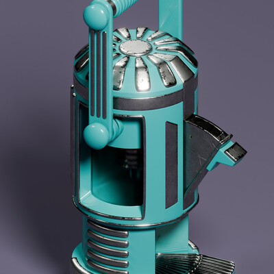 Retro coffee machine in the style of atomunk