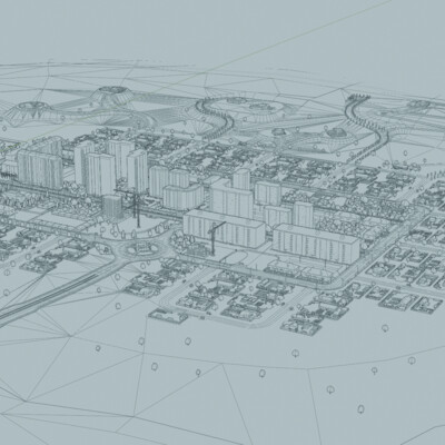 A town on a small island