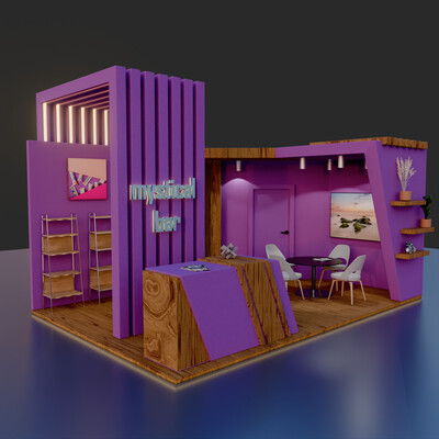 the exhibition stand of the candy company for exhibitions