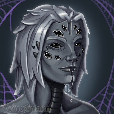 Lady spider portrait