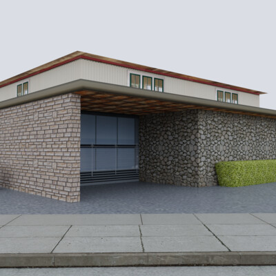 Optimized Suburban Building — Mobile Open World Asset