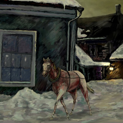 Beglaya loshad podskolznulas