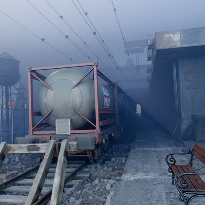 Train depo exterior