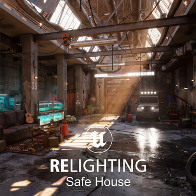 Safe House Re-Lighting in Unreal Engine 5.