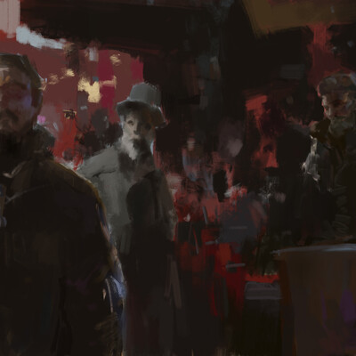Scene in a bar.