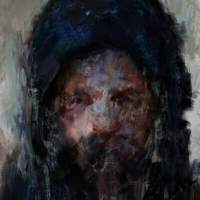 Digital painting of the head.