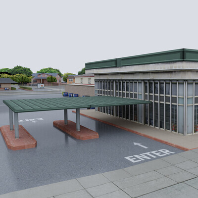 Modeling an American Low-Poly Building