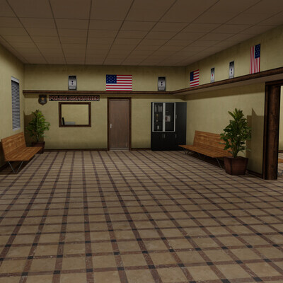 Low-poly St. Augustin Beach Police Departament