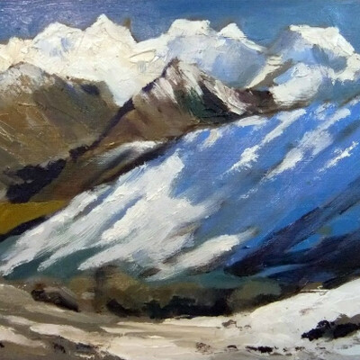 Study of a mountain.