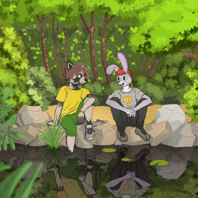Raccoon and Bunny