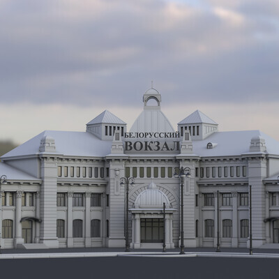Buildings modeled from point cloud, for 3D mapping